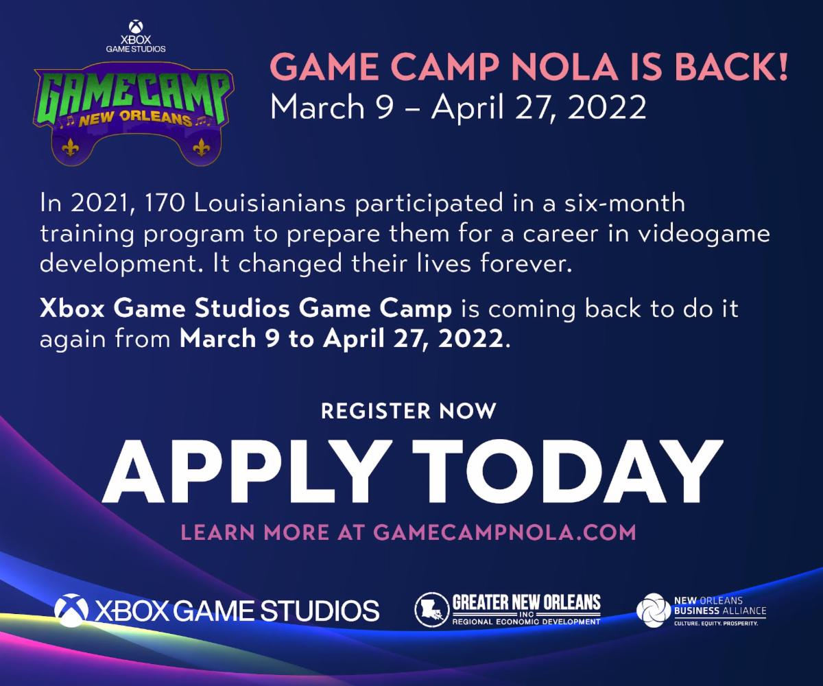 Xbox Game Studios Game Camp Returns to New Orleans for Second Year - New  Orleans Business Alliance